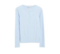 s.Oliver Damen T-Shirt - Slim Fit, Langarm, Knopfleiste