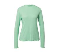 Geripptes Langarmshirt mit gewelltem Saum 38 grün 2176302.7269.38
