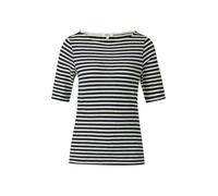 Gestreiftes Halbarmshirt im Slim Fit mit Flammgarn 40 blau|weiß 2174927.59G3.40