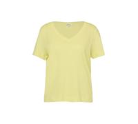 T-Shirt S.OLIVER, Damen, Gr. 40, electric lime, Jersey, Obermaterial: 100% Baumwolle, relaxed fit normal, V-Ausschnitt, Shirts T-Shirt, V-Ausschnitt mit Rippblende (91807557-40) electric lime