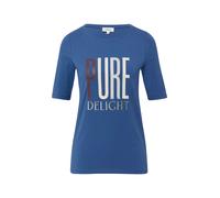 Jersey-T-Shirt im Slim Fit mit Frontprint 40 blau 2167279.55D2.40