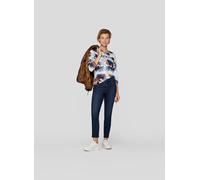 Print-Shirt RABE "RABE Happy Soul Shirt - Farbtupfer für jeden Tag" Gr. 42, blau (dunkelblau) Damen Shirts (46605643-42) dunkelblau