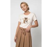monari - T-Shirt mit Hundeprint antique white - Gr. - 42