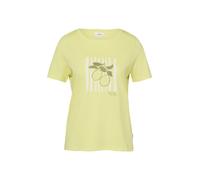Baumwoll-T-Shirt mit Frontprint und Pailletten 42 grün 2176247.71D0.42