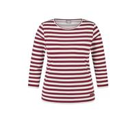 Print-Shirt RABE "T-Shirt", Damen, Gr. 42, bunt (dunkelrot), 92%Baumwolle 8%Elasthan, gemustert, tailliert, Shirts (64918457-42) dunkelrot