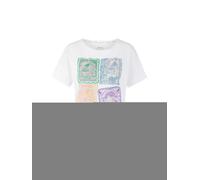 Marc Cain Damen T-Shirt aus Baumwolle, weiss, Gr. 46