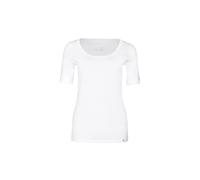 Marc Cain Shirt aus elastischem Baumwoll-Jersey in Weiß, Größe 46