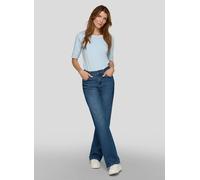 Kurzarmshirt RABE, Damen, Gr. 46, himmelblau, Jersey, Obermaterial: 95% Baumwolle, 5% Elasthan, unifarben, normal hüftbedeckend, Rundhals, Shirts, unifarben, mit Rundhals (29729646-46) himmelblau