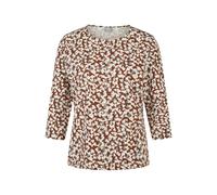 Print-Shirt RABE "T-Shirt", Damen, Gr. 46, braun, bermaterial: 92% Baumwolle, 8% Elasthan, bedruckt, tailliert, Shirts (60464806-46) braun