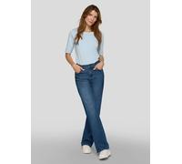 Kurzarmshirt RABE, Damen, Gr. 48, himmelblau, Jersey, Obermaterial: 95% Baumwolle, 5% Elasthan, unifarben, normal hüftbedeckend, Rundhals, Shirts Kurzarmshirt, unifarben, mit Rundhals (29729646-48)