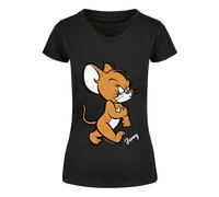 T-Shirt ABSOLUTE CULT "ABSOLUTE CULT Damen Ladies Tom & Jerry Angry Mouse T-Shirt", Damen, Gr. S, schwarz, 100% Baumwolle, bedruckt, normal, Rundhals, Shirts T-Shirt (91041542-S) schwarz