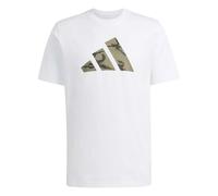 T-Shirt adidas Camo Three Bar Logo Blanc XL