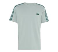 adidas Essentials 3-Streifen Single Jersey Left Chest Branded T-Shirt Herren KY4125 - silver green/collegiate green S