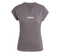 adidas Essentials Linear Baumwoll T-Shirt Damen JC8236 - grey strata/white S