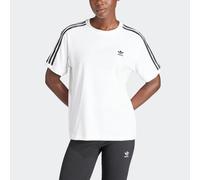 T-Shirt ADIDAS ORIGINALS "3 STRIPE TEE", Damen, Gr. M, weiß, Obermaterial: 94% Baumwolle, 6% Elasthan, gestreift, normal, Shirts T-Shirt, drei Streifen Shirt mit Trefoil Logo (13357529-M) weiß