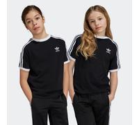T-Shirt ADIDAS ORIGINALS "3 STRIPE TEE", Jungen, Gr. 134, schwarz-weiß (schwarz, weiß), Obermaterial: 100% Baumwolle, Rundhals, Shirts T-Shirt, sportlicher Stil, mit kurzen Ärmeln, für Kinder, aus Bau