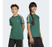 T-Shirt ADIDAS ORIGINALS "3 STRIPE TEE", Mädchen, Gr. 140, team dunkelgrün, weiß, Obermaterial: 100% Baumwolle, normal, Rundhals, Shirts T-Shirt (73608259-140) team dunkelgrün, weiß