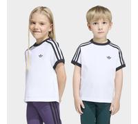 T-Shirt ADIDAS ORIGINALS "3 STRIPES TEE", Mädchen, Gr. 128, weiß, schwarz, Obermaterial: 100% Baumwolle, Rundhals, Shirts T-Shirt (31459516-128) weiß, schwarz