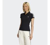 T-Shirt ADIDAS ORIGINALS "3S POLO", Damen, Gr. S, schwarz (schwarz, weiß), Obermaterial: 95% Baumwolle, 5% Elasthan, normal, Rundhals, Shirts T-Shirt (84766534-S) schwarz, weiß