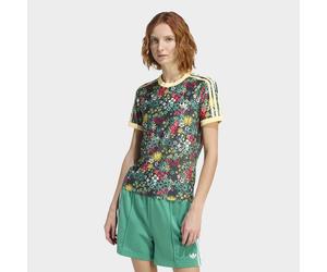 T-Shirt ADIDAS ORIGINALS "3S TEE SLIM", Damen, Gr. S, schwarz, bold grün, collegiate grün, eqt gelb, Obermaterial: 100% Polyester, normal, Rundhals, Shirts T-Shirt (19426553-S) schwarz, bold grün, col