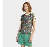 T-Shirt ADIDAS ORIGINALS "3S TEE SLIM", Damen, Gr. XL, schwarz, bold grün, collegiate grün, eqt gelb, Obermaterial: 100% Polyester, Rundhals, Shirts T-Shirt (19426553-XL) schwarz, bold grün, collegiat