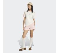 T-Shirt ADIDAS ORIGINALS "ADIDAS ORIGINALS SUMMER GLOW ADVANCED 3-STREIFEN", Damen, Gr. L, sanftes weiß, Obermaterial: 94% Baumwolle, 6% Elasthan, normal, Rundhals, Shirts T-Shirt, mit sportlichem Sti