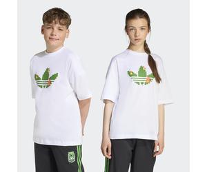 T-Shirt ADIDAS ORIGINALS "ADIDAS X MINECRAFT KIDS", Jungen, Gr. 152, weiß, Obermaterial: 100% Baumwolle, Rundhals, Shirts T-Shirt, lockere Passform, Rundhalsausschnitt, ohne Verschluss, für Kinder (56