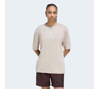 T-Shirt ADIDAS ORIGINALS "ESS BOYFR TEE", Damen, Gr. XS, stone khaki, Obermaterial: 100% Baumwolle, normal, Rundhals, Shirts T-Shirt, sportlicher Stil, Kurzarm, aus Baumwolljersey (91086404-XS) stone