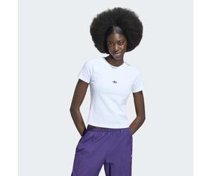T-Shirt ADIDAS ORIGINALS "ESSENTIALS SLIM", Damen, Gr. M, weiß, Obermaterial: 100% Baumwolle, Rundhals, Shirts T-Shirt (93731807-M) weiß
