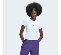 T-Shirt ADIDAS ORIGINALS "ESSENTIALS SLIM", Damen, Gr. XXL, weiß, Obermaterial: 100% Baumwolle, Rundhals, Shirts T-Shirt (93731807-XXL) weiß