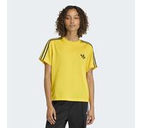 T-Shirt ADIDAS ORIGINALS "FB TEE", Damen, Gr. XS, eqt gelb, schwarz, sanftes weiß, Obermaterial: 100% Polyester, Rundhals, Shirts T-Shirt (59000221-XS) eqt gelb, schwarz, sanftes weiß