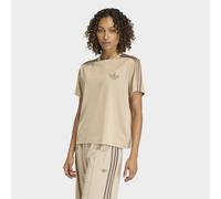 T-Shirt ADIDAS ORIGINALS "FB TEE", Damen, Gr. XS, stone khaki, earth strata, Obermaterial: 100% Polyester, Rundhals, Shirts T-Shirt (41317368-XS) stone khaki, earth strata