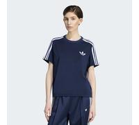 T-Shirt ADIDAS ORIGINALS "FIREBIRD", Damen, Gr. S, blau (night indigo, weiß), Obermaterial: 100% Polyester, Rundhals, Shirts T-Shirt (25824047-S) night indigo, weiß