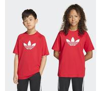 T-Shirt ADIDAS ORIGINALS "GFX TR LO TEE", Jungen, Gr. 128, better scarlet, weiß, Obermaterial: 100% Baumwolle, Rundhals, Shirts T-Shirt, für Kinder, Kurzarmdesign, sportlicher Stil, Rundhalsausschnitt