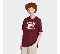 T-Shirt ADIDAS ORIGINALS "GRAPHIC LO SS T", Herren, Gr. M, noble maroon, Obermaterial: 100% Baumwolle, Rundhals, Shirts T-Shirt, im College-Stil, sportlicher Stil, aus weichem Baumwollmix (86076012-M)