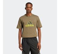 T-Shirt ADIDAS ORIGINALS "GRFX TEE", Herren, Gr. L, grün (olive strata), Obermaterial: 100% Baumwolle, Shirts T-Shirt, sportlicher Stil, mit großem Grafikprint, aus Baumwolle (75065300-L) olive strata