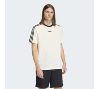 T-Shirt ADIDAS ORIGINALS "JACQUARD JERSEY", Herren, Gr. M, beige (sanftes weiß), Obermaterial: 100% Polyester, Rundhals, Shirts T-Shirt (93711231-M) sanftes weiß