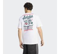 T-Shirt ADIDAS ORIGINALS "LOOSE GRAPHIC TEE PIZZADIDAS 20", Herren, Gr. S, weiß, Obermaterial: 100% Baumwolle, Rundhals, Shirts T-Shirt, mit Print, ohne Verschluss, aus Baumwolle (59609510-S) weiß