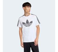 T-Shirt ADIDAS ORIGINALS "MONOGRAM INFILL 3S", Damen, Gr. XXL, weiß, Obermaterial: 100% Baumwolle, Rundhals, Shirts T-Shirt, Print T-Shirt (97316555-XXL) weiß