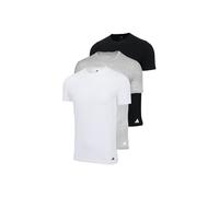 adidas Herren T-Shirt, 3er Pack - Crew Neck Shirt, Active Core Cotton, einfarbig Weiß/Schwarz/Grau L