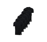 adidas Herren T-Shirt, 6er Pack - Crew Neck Shirt, Active Core Cotton, einfarbig Schwarz L