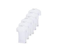 adidas Herren T-Shirt, 6er Pack - Crew Neck Shirt, Active Core Cotton, einfarbig Weiß M