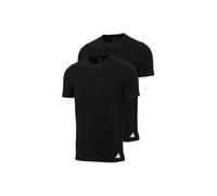 adidas Herren T-Shirt, 2er Pack - Crew Neck Shirt, Active Flex Cotton, einfarbig Schwarz XL