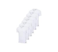 T-Shirt ADIDAS ORIGINALS "T-Shirt V-Neck Shirt, Active Core Cotton 6PK 6er Pack", Herren, Gr. XXL, weiß, Obermaterial: 100% Baumwolle CO., Shirts T-Shirt (29553418-XXL) weiß