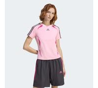 T-Shirt ADIDAS ORIGINALS "TEAMGEIST", Damen, Gr. L, light pink, real magenta, utility schwarz, Obermaterial: 79% Polyester, 21% Elasthan, Rundhals, Shirts T-Shirt (68384857-L) light pink, real magenta