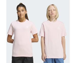 T-Shirt ADIDAS ORIGINALS "TEE", Mädchen, Gr. 140, rosa (sandy pink mel), Obermaterial: 100% Baumwolle, Rundhals, Shirts T-Shirt, für Kinder und Teens, mit gerippten Details, mit Rundhalsausschnitt (43