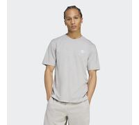T-Shirt ADIDAS ORIGINALS "TREFOIL ESS TEE", Herren, Gr. L, grau (medium grau heather, weiß), Obermaterial: 100% Baumwolle, sportlich, Shirts, drei Streifen Essentials Shirt mit Trefoil Logo (19252061-