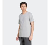 T-Shirt ADIDAS ORIGINALS "TREFOIL ESSENTIALS WAFFLE", Herren, Gr. M, grau (medium grau heather), Obermaterial: 54% Polyester, 46% Baumwolle, Shirts T-Shirt, sportlicher Stil, reguläre Passform, für La