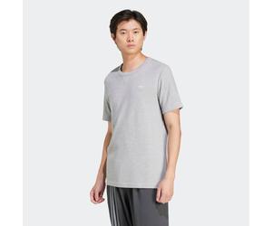 T-Shirt ADIDAS ORIGINALS "TREFOIL ESSENTIALS WAFFLE", Jungen, Gr. L, grau (medium grau heather), Obermaterial: 54% Polyester, 46% Baumwolle, Shirts T-Shirt, sportlicher Stil, reguläre Passform, für La