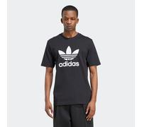 T-Shirt ADIDAS ORIGINALS "TREFOIL T-SHIRT", Herren, Gr. S, pink (schwarz, lucid pink), Obermaterial: 100% Baumwolle, normal, Rundhals, Shirts T-Shirt, Basic Shirt mit großem Trefoil Logoprint (5441512